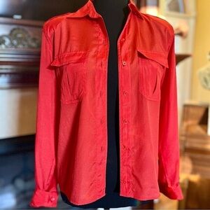 Liz Claiborne Petites Blouse Vintage 80s Size 2 Petite